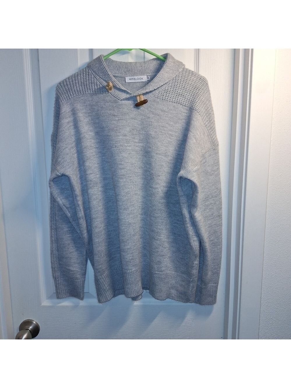 Misslook Gray Sweater With Toggle 3X